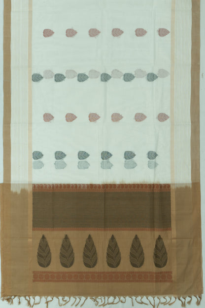 Chettinad Cotton Butta White Saree