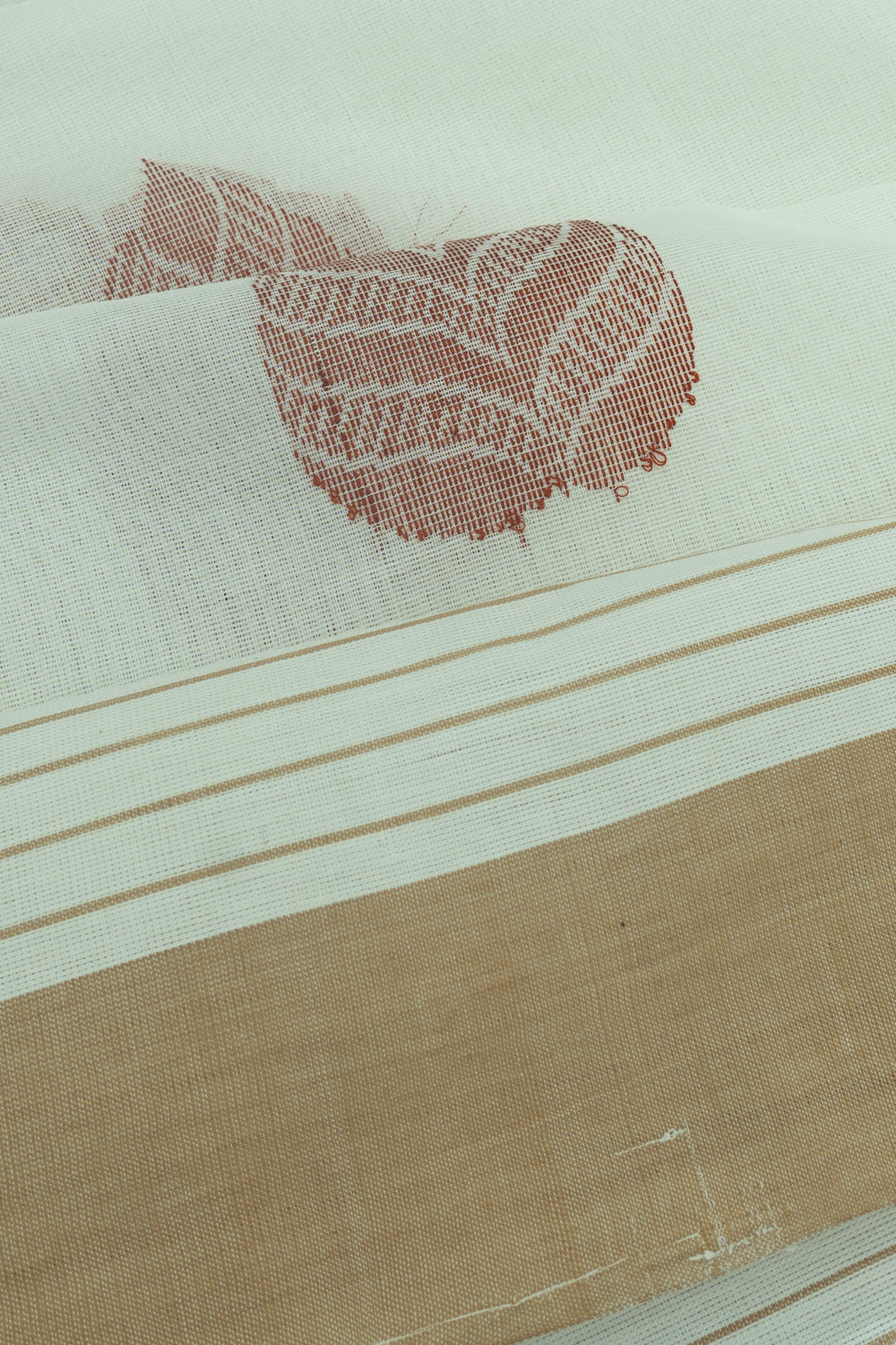 Chettinad Cotton Butta White Saree
