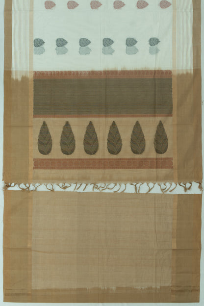 Chettinad Cotton Butta White Saree