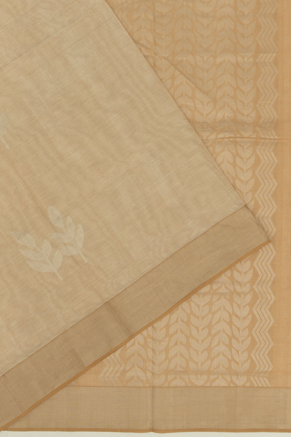 Chettinad Cotton Butta Cream Saree