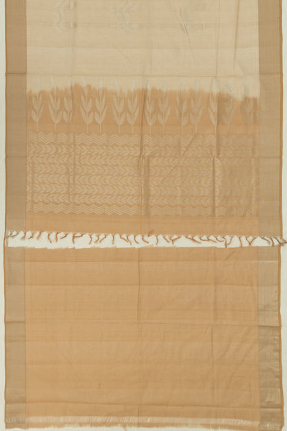 Chettinad Cotton Butta Cream Saree
