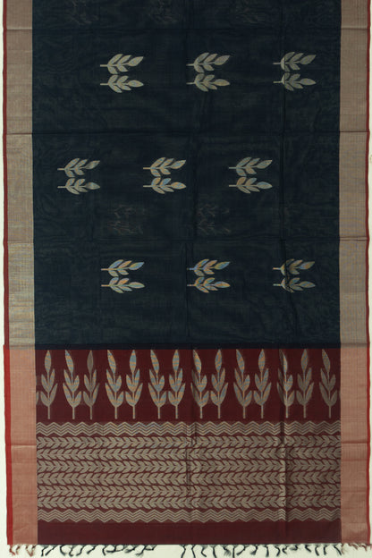 Chettinad Cotton Butta Dark Blue Saree