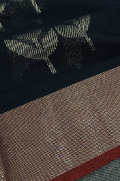 Chettinad Cotton Butta Dark Blue Saree