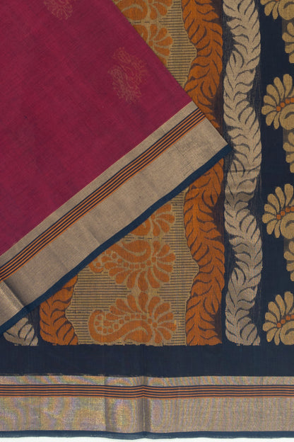 Chettinad Cotton Butta Purple Saree