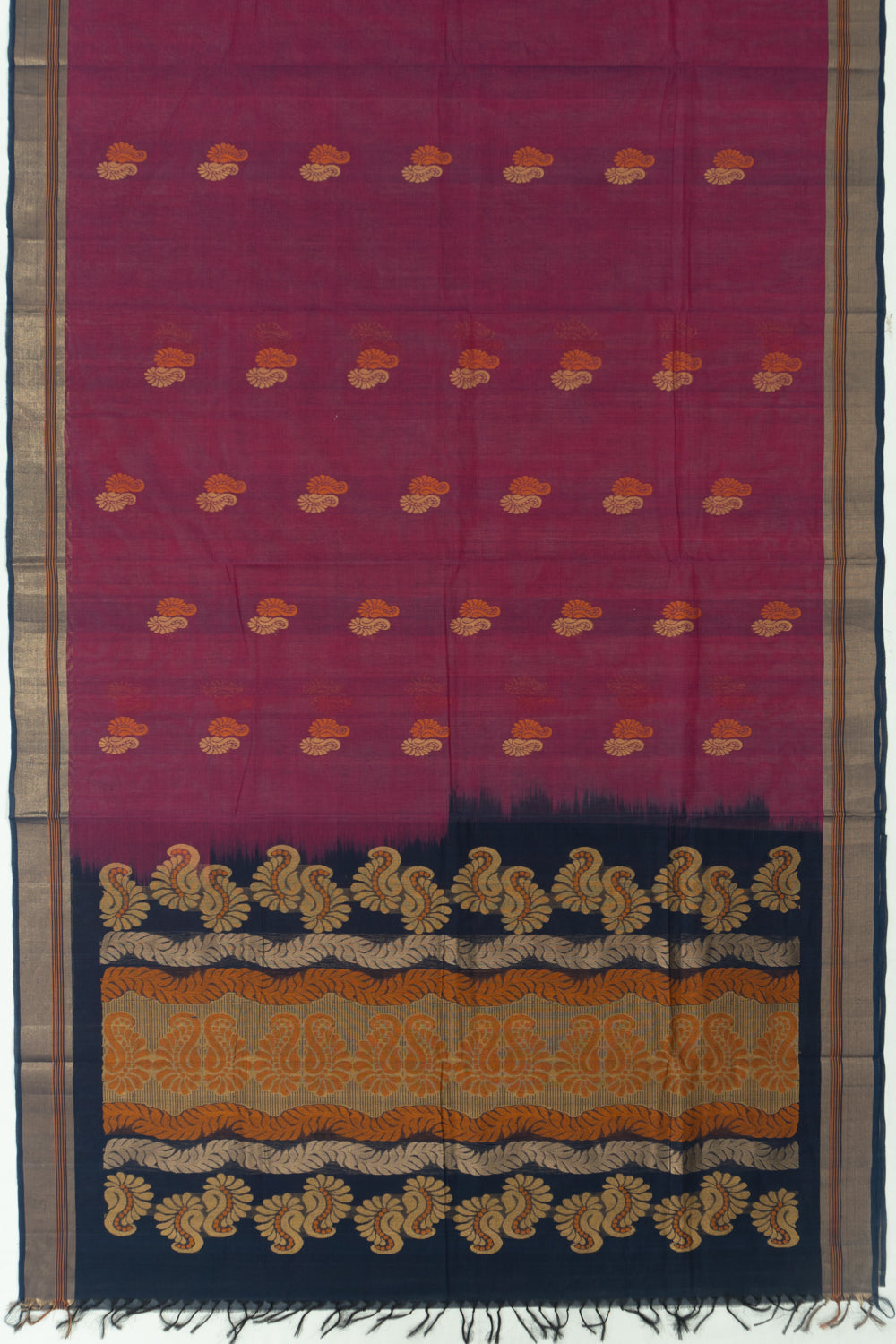 Chettinad Cotton Butta Purple Saree