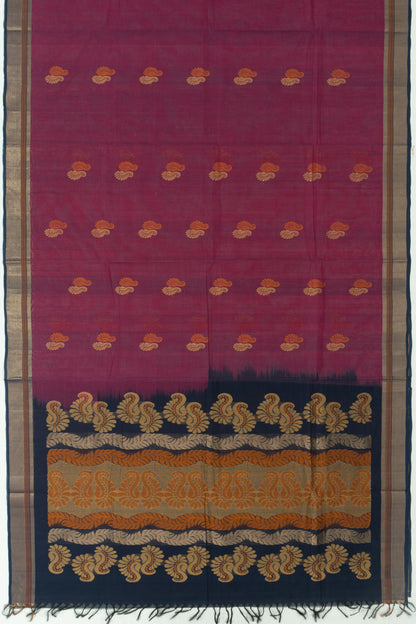 Chettinad Cotton Butta Purple Saree