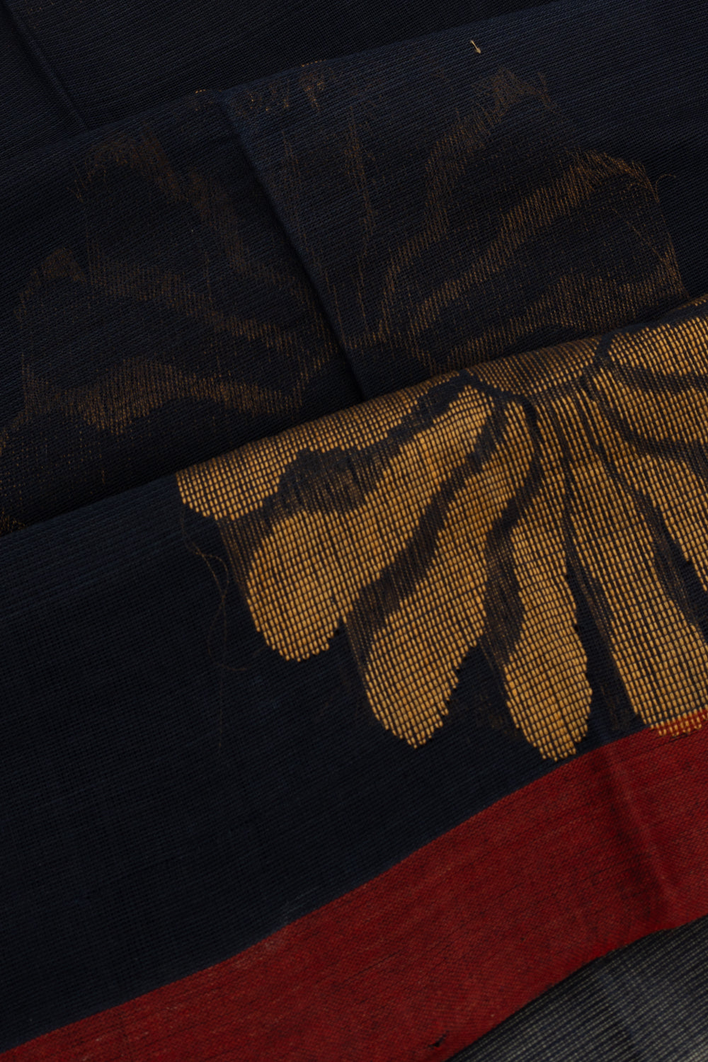 Chettinad Cotton Butta Dark Blue Saree