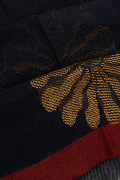 Chettinad Cotton Butta Dark Blue Saree