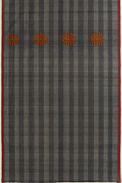 Chettinad Cotton Butta Dark Blue Saree