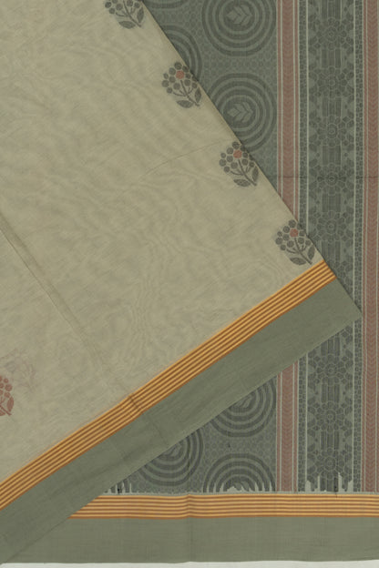 Chettinad Cotton Butta Pastel Grey Saree