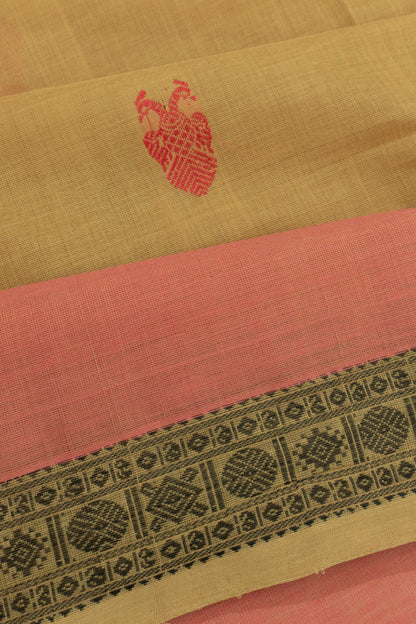 Chettinad Cotton Butta Cream Saree