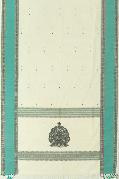 Chettinad Cotton Butta White Saree