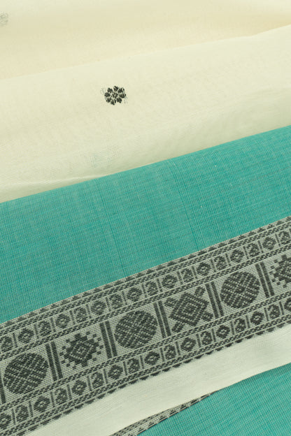 Chettinad Cotton Butta White Saree