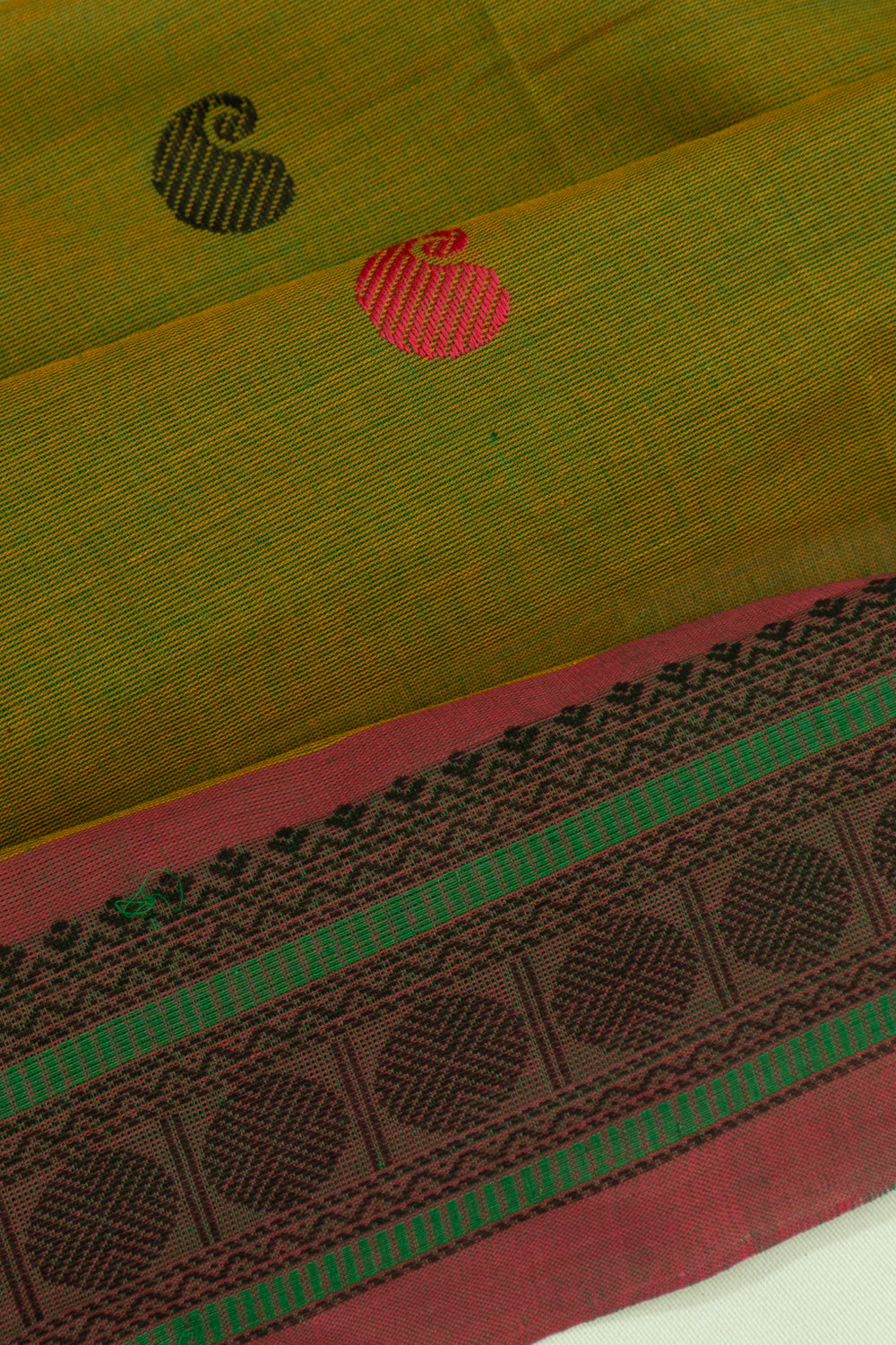 Chettinad Cotton Butta Green Saree