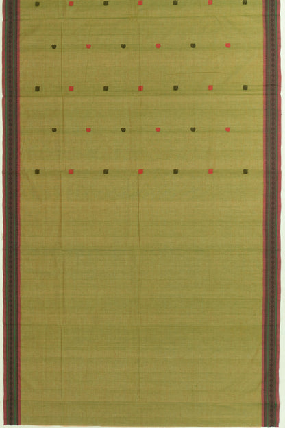 Chettinad Cotton Butta Green Saree