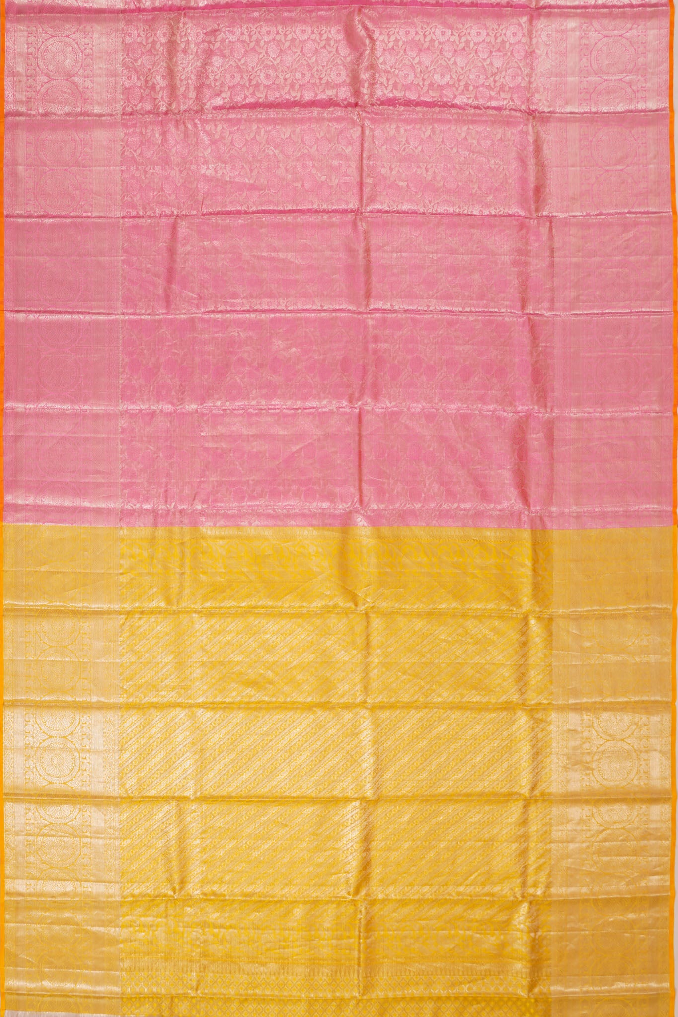 Taranga Kanchi Silk Tissue Brocade Baby Pink Saree