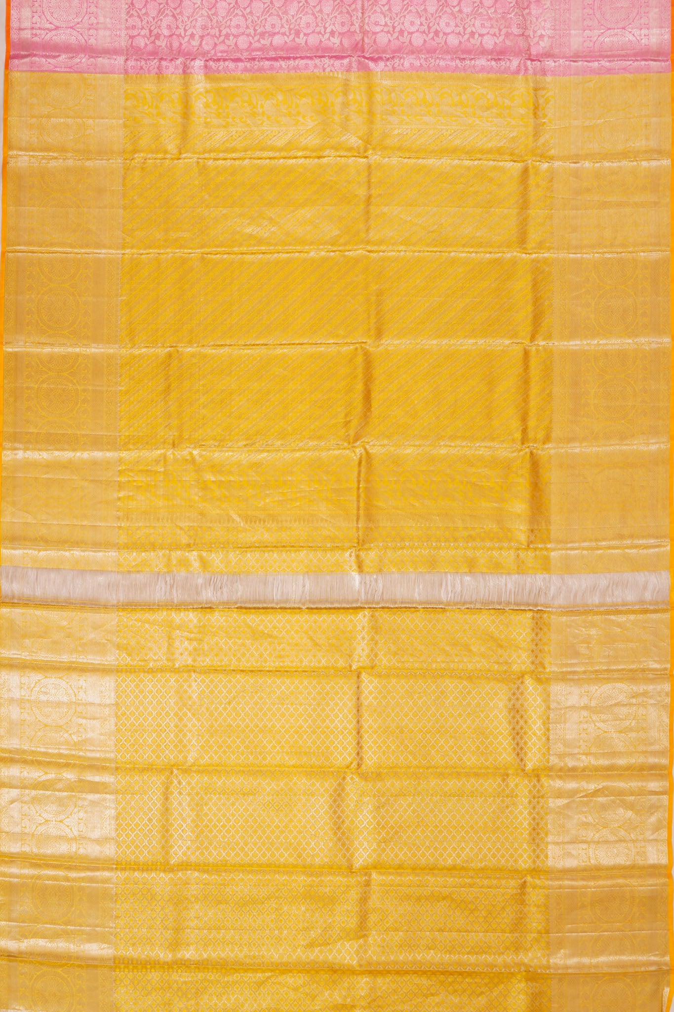 Taranga Kanchi Silk Tissue Brocade Baby Pink Saree