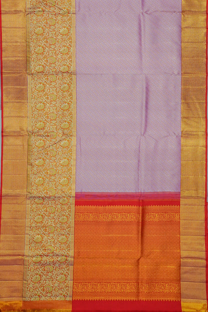 Kanchipuram Silk Brocade Lavender Saree