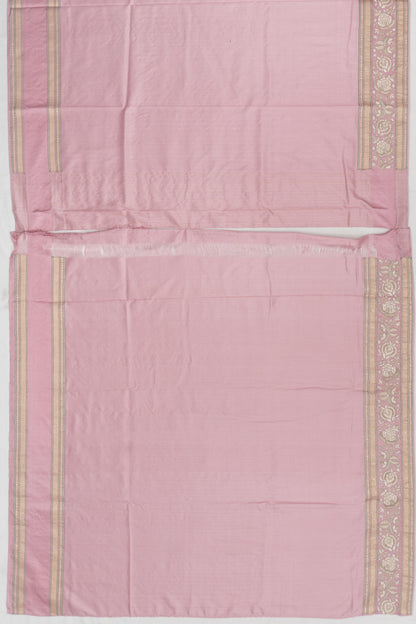 Parsi Gara Banarasi Silk Butta Baby Pink Saree