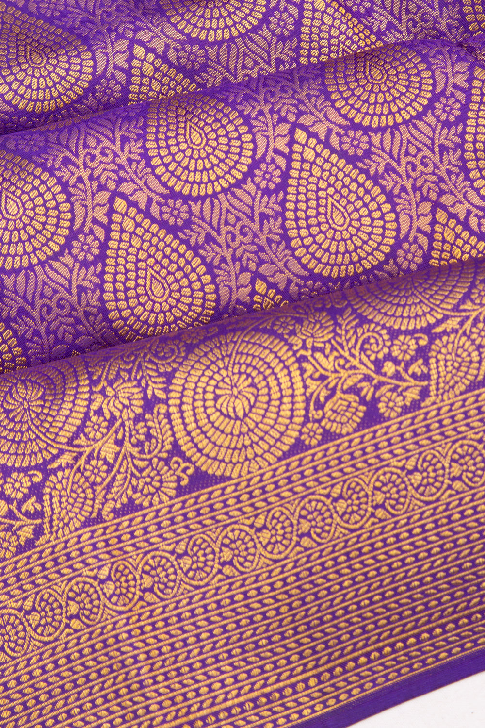 Taranga Kanchi Silk Brocade Dark Blue Saree