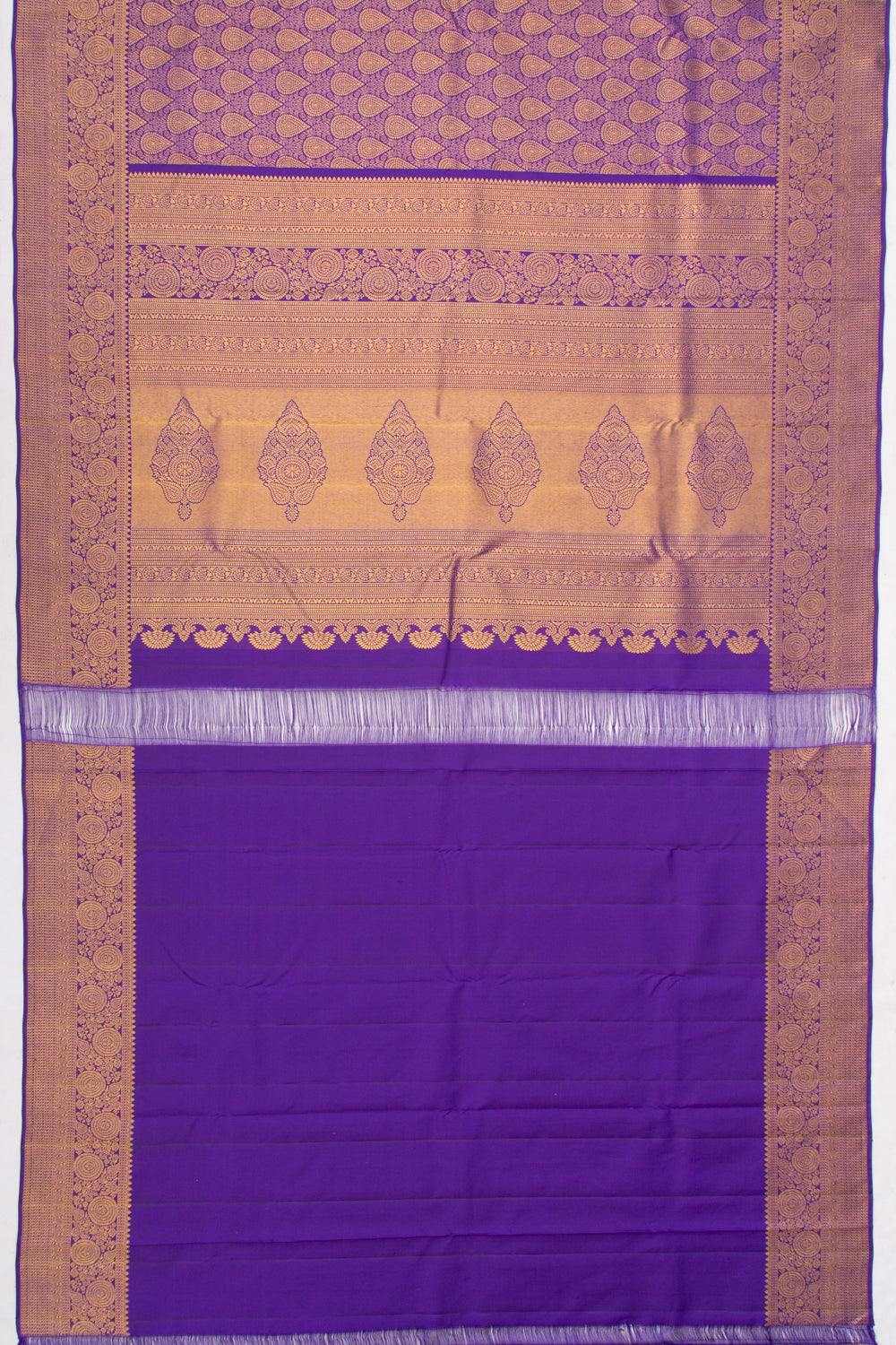 Taranga Kanchi Silk Brocade Dark Blue Saree