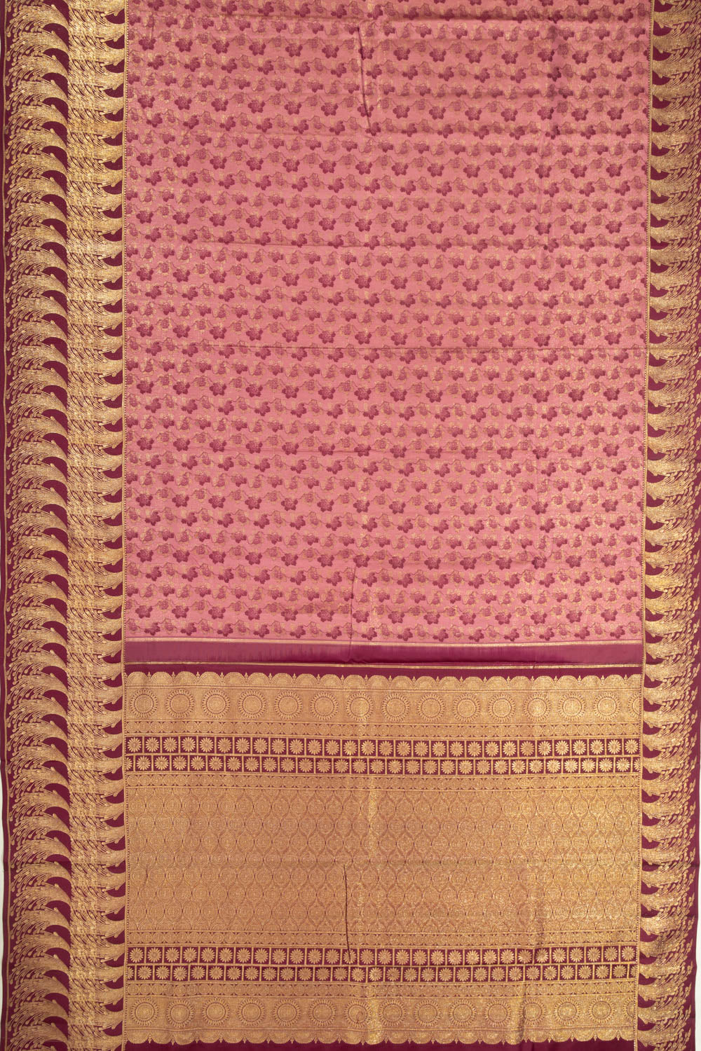 Taranga Kanchi Silk Brocade Pastel Purple Saree