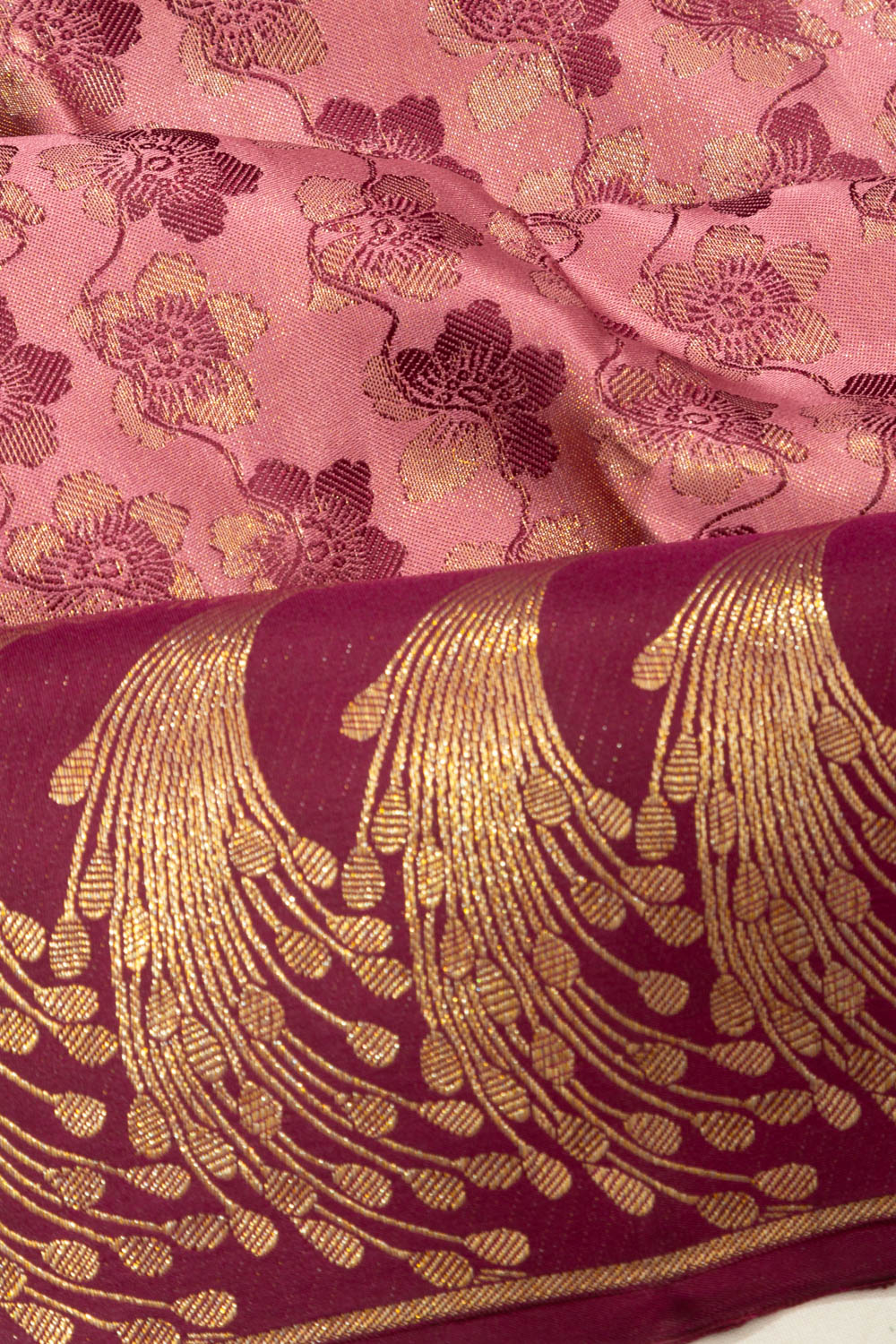 Taranga Kanchi Silk Brocade Pastel Purple Saree