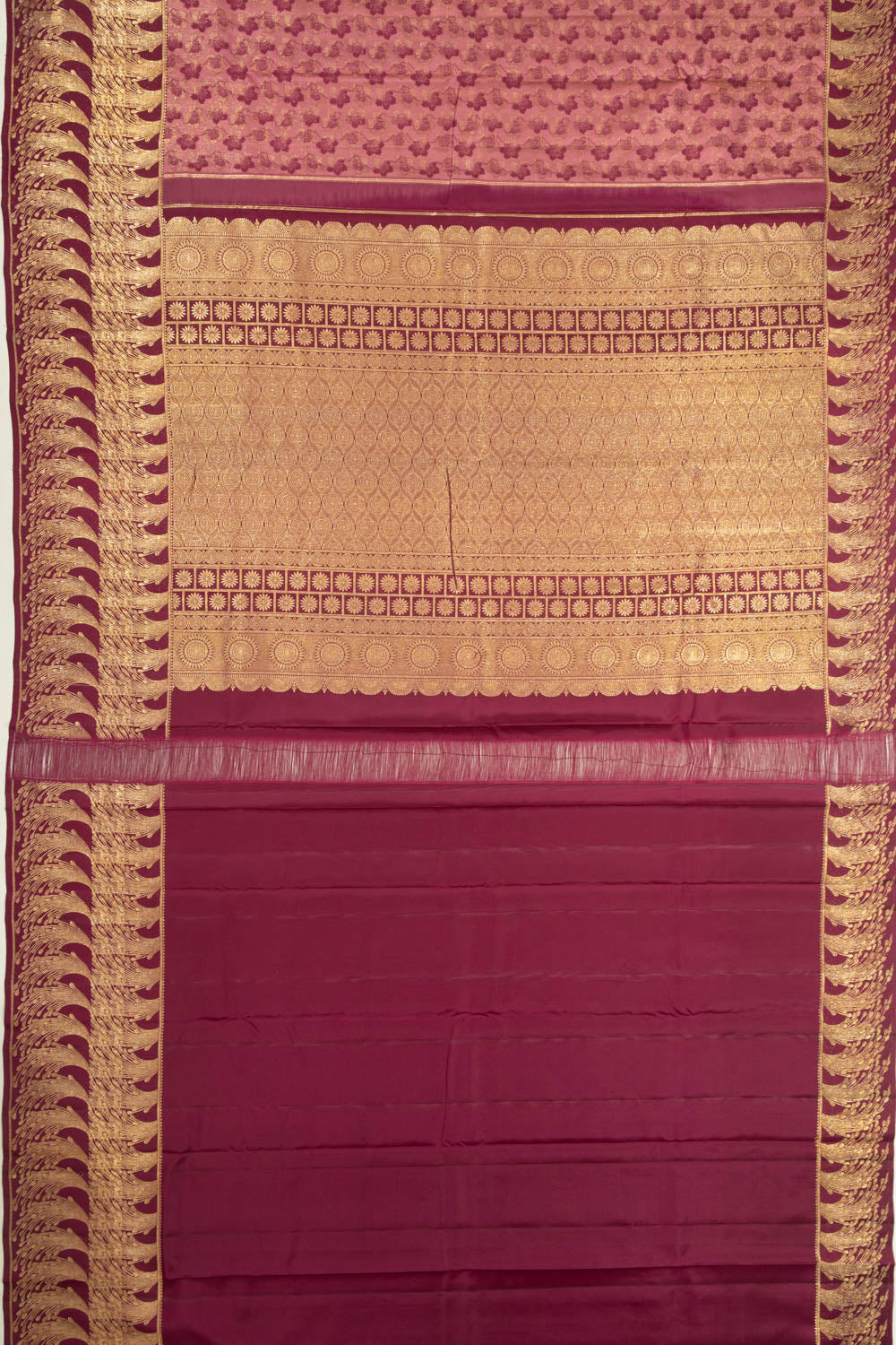 Taranga Kanchi Silk Brocade Pastel Purple Saree