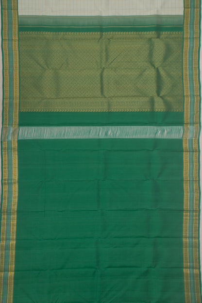 Kanchipuram Silk Checks Pastel Green Saree