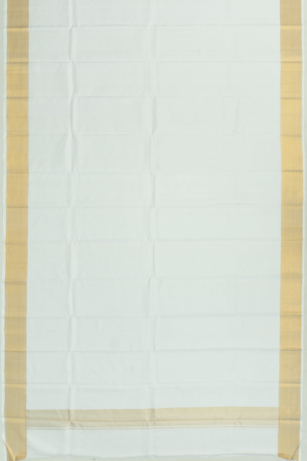 Kanchipuram Silk Plain White Dhoti And Kanduva