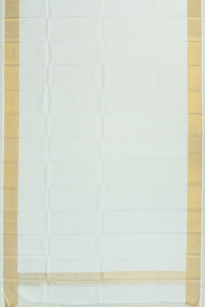 Kanchipuram Silk Plain White Dhoti And Kanduva