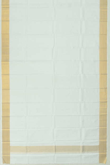 Kanchipuram Silk Plain White Dhoti And Kanduva