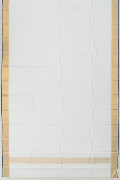 Kanchipuram Silk Plain White Dhoti And Kanduva