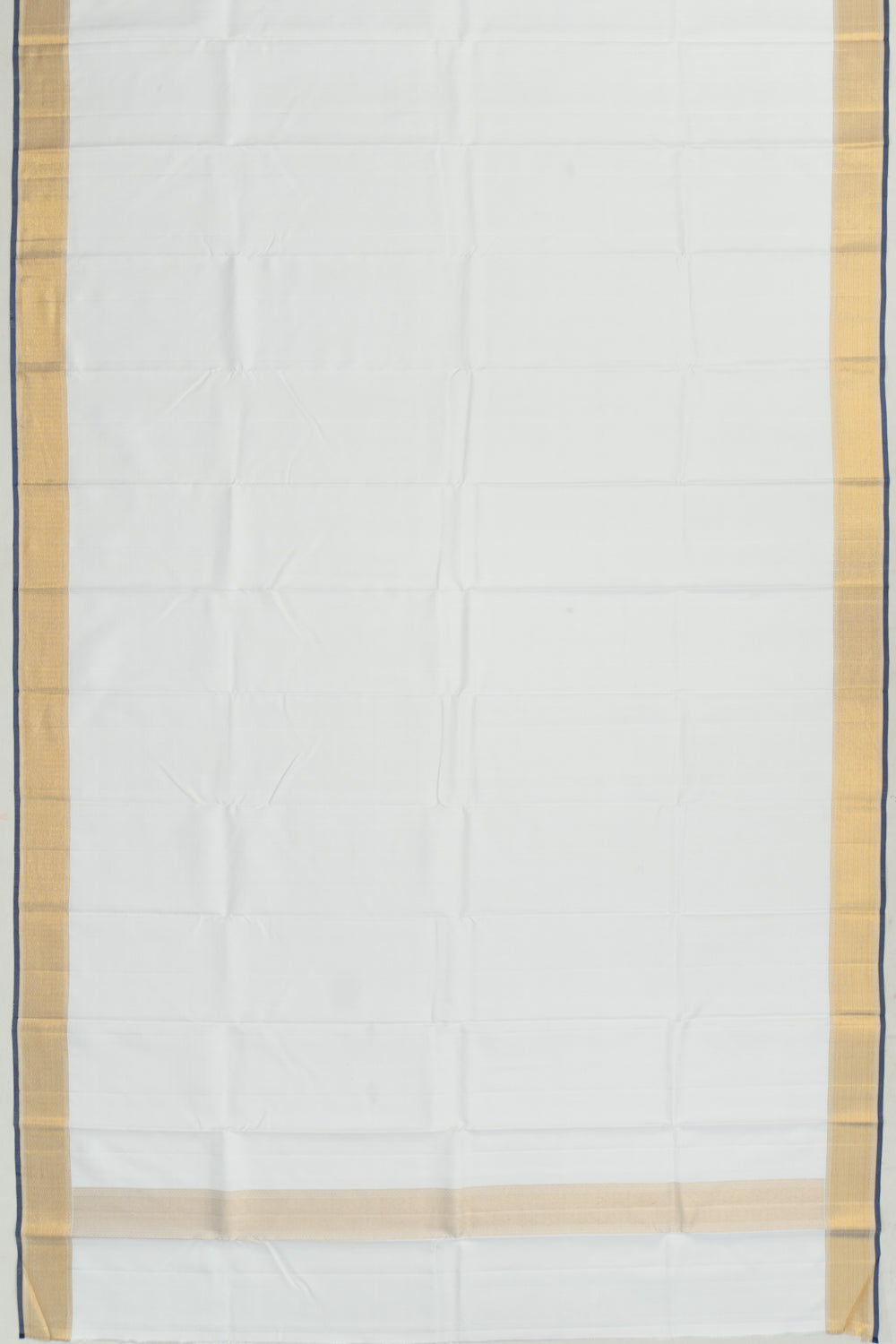 Kanchipuram Silk Plain White Dhoti And Kanduva