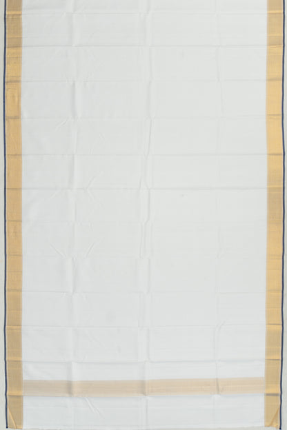 Kanchipuram Silk Plain White Dhoti And Kanduva