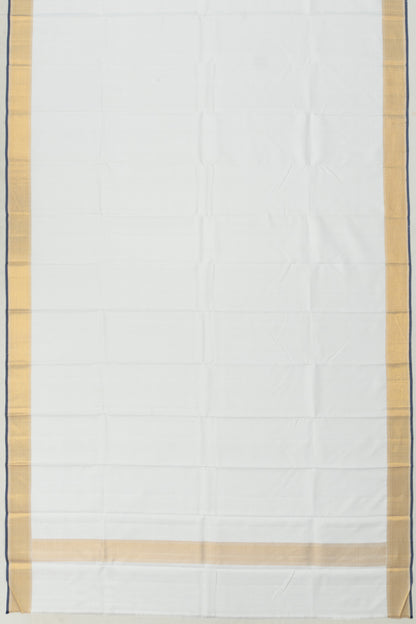 Kanchipuram Silk Plain White Dhoti And Kanduva