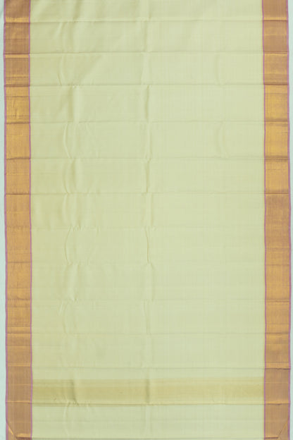 Kanchipuram Silk Plain Cream Dhoti And Kanduva