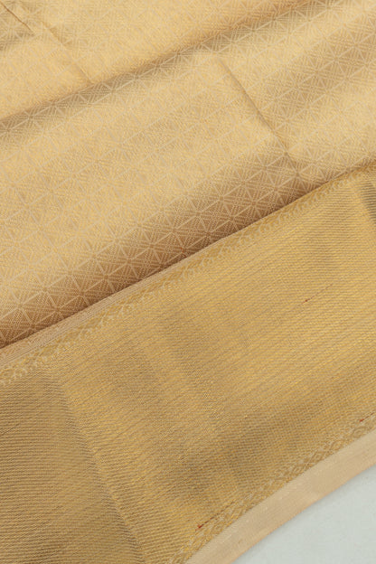 Kanchipuram Silk Brocade Gold Dhoti And Kanduva