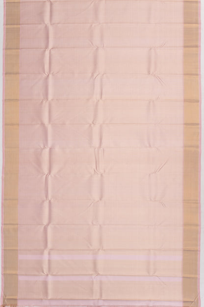 Kanchipuram Silk Brocade Pink Pastel Dhoti And Kanduva