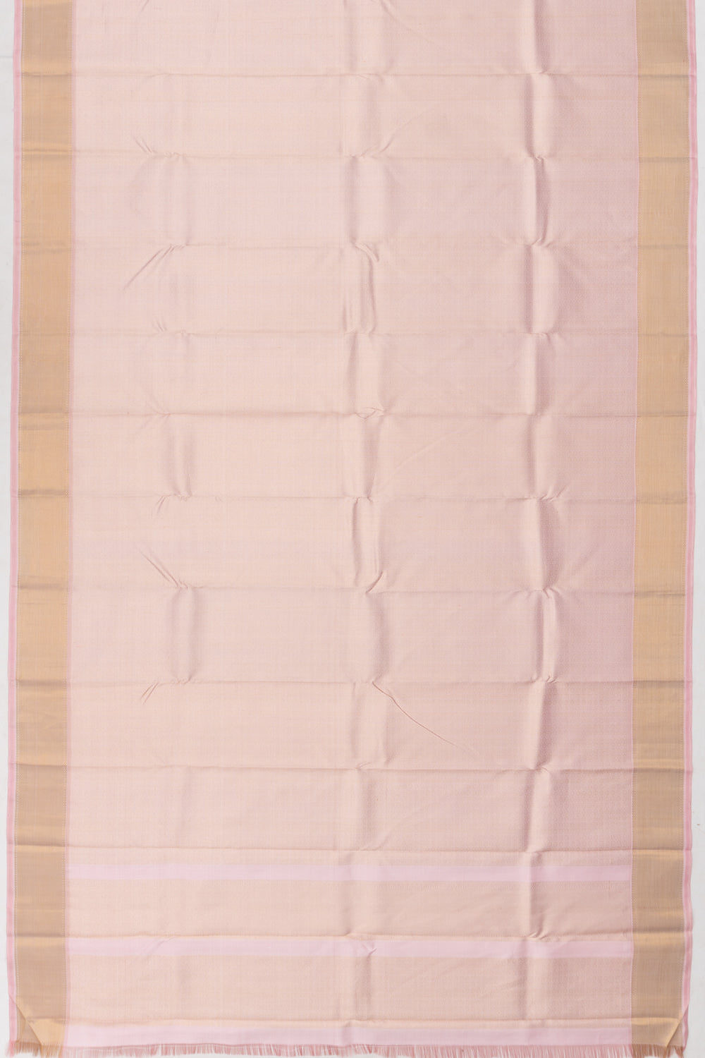 Kanchipuram Silk Brocade Pink Pastel Dhoti And Kanduva