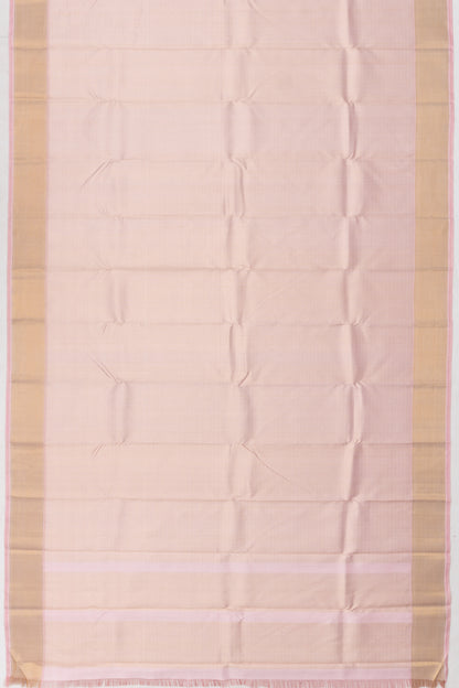 Kanchipuram Silk Brocade Pink Pastel Dhoti And Kanduva
