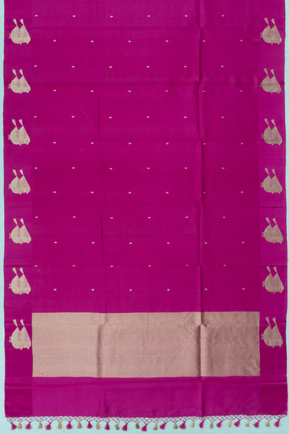 Banarasi Katan Silk Butta Rani Pink Saree