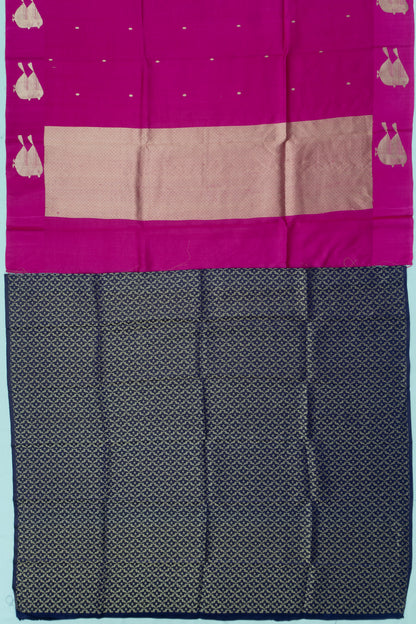 Banarasi Katan Silk Butta Rani Pink Saree
