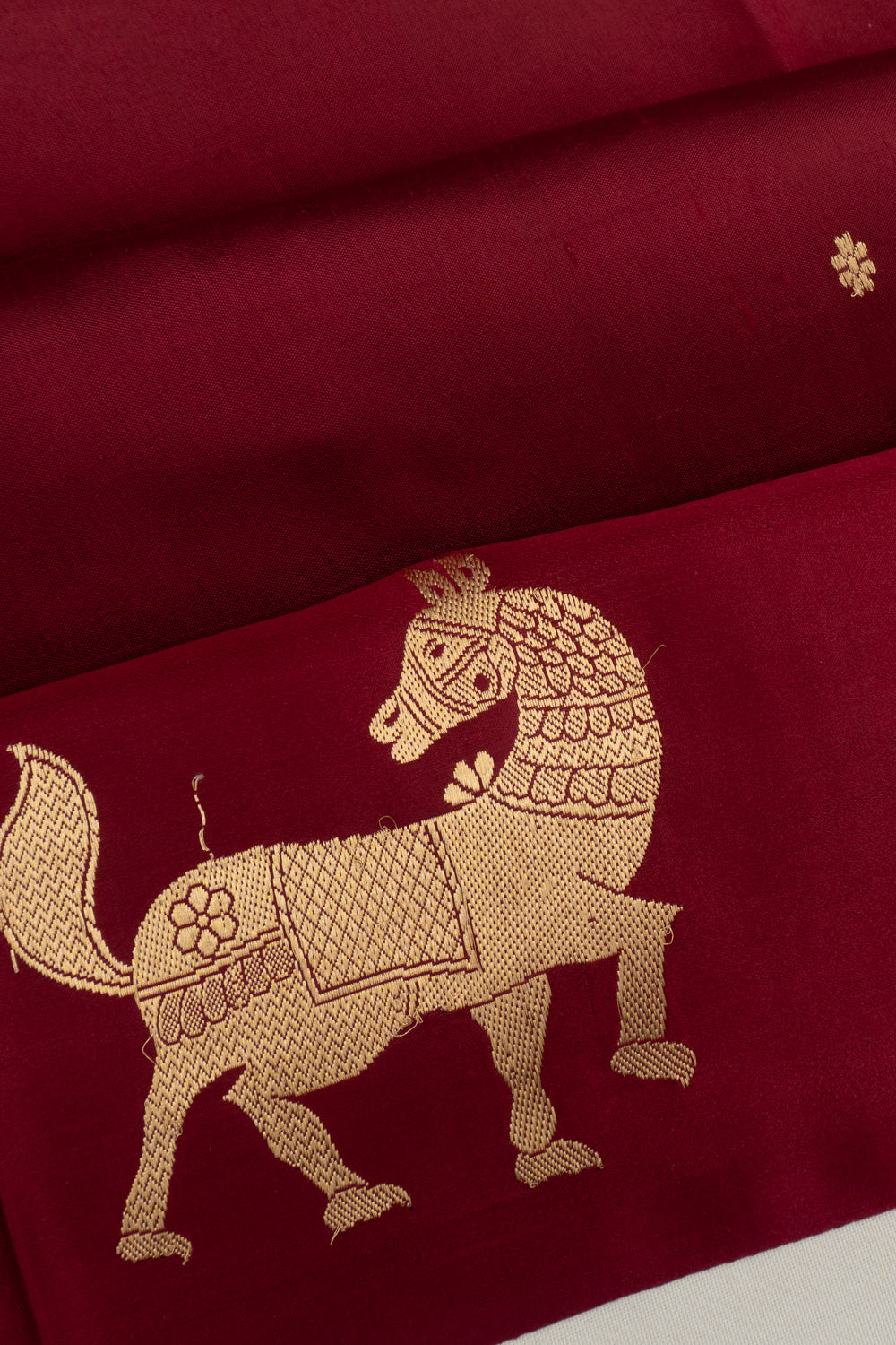 Banarasi Katan Silk Butta Maroon Saree