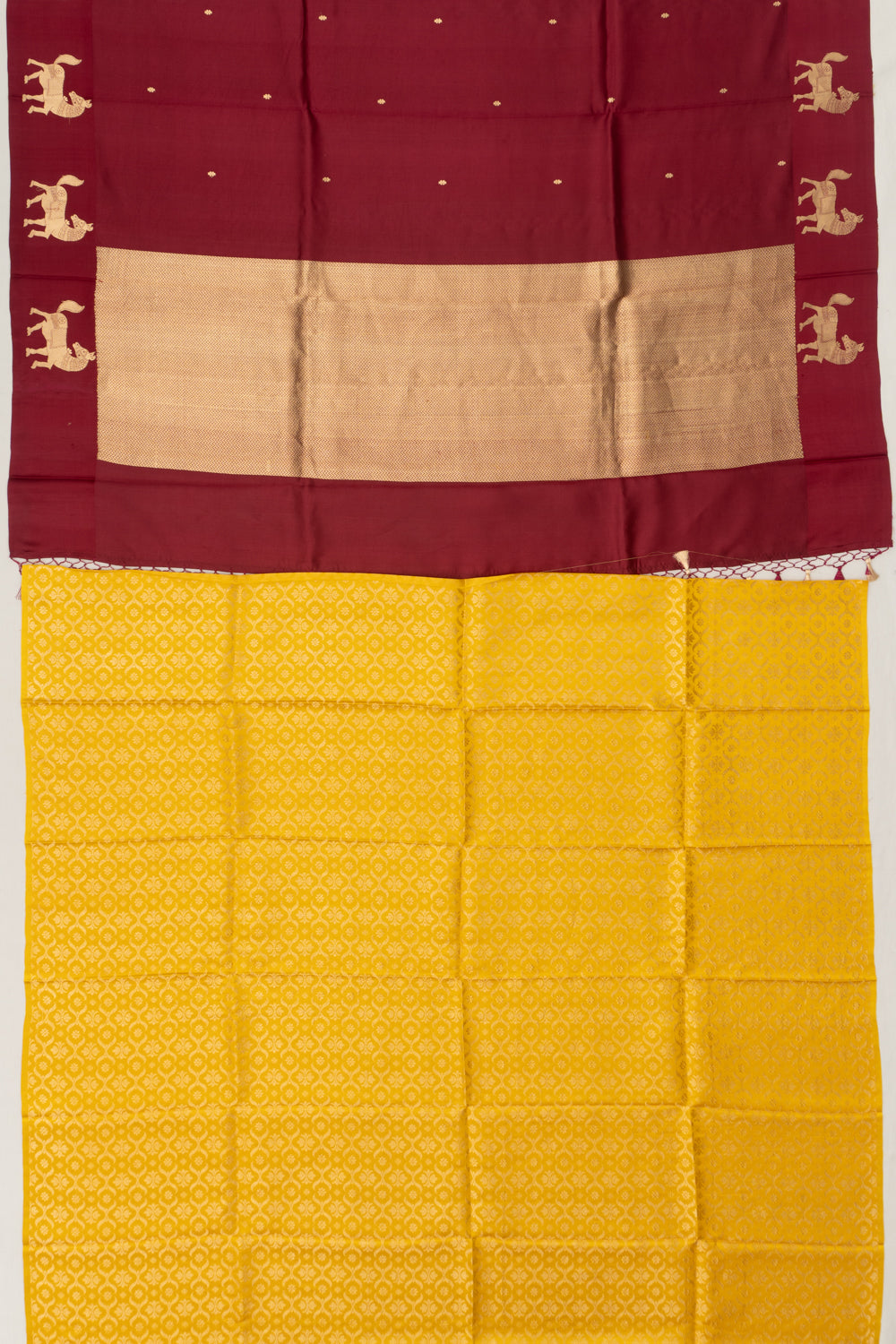 Banarasi Katan Silk Butta Maroon Saree