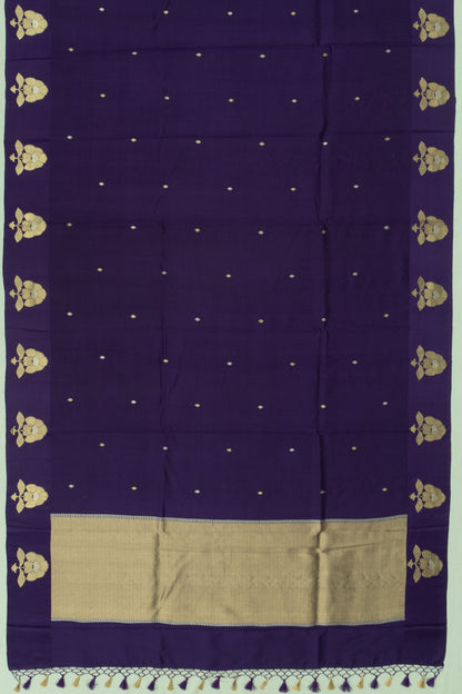 Banarasi Katan Silk Butta Dark Blue Saree