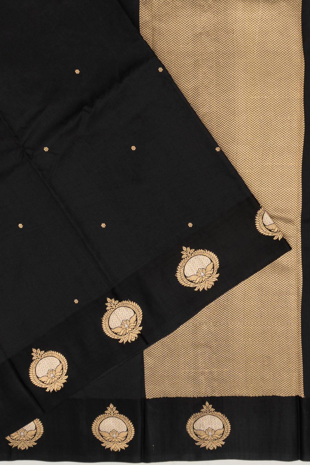 Banarasi Katan Silk Butta Black Saree