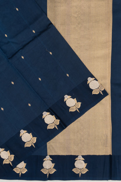 Banarasi Katan Silk Butta Blue Saree