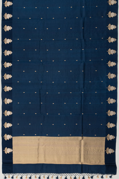 Banarasi Katan Silk Butta Blue Saree