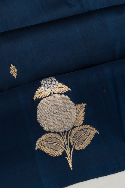 Banarasi Katan Silk Butta Blue Saree